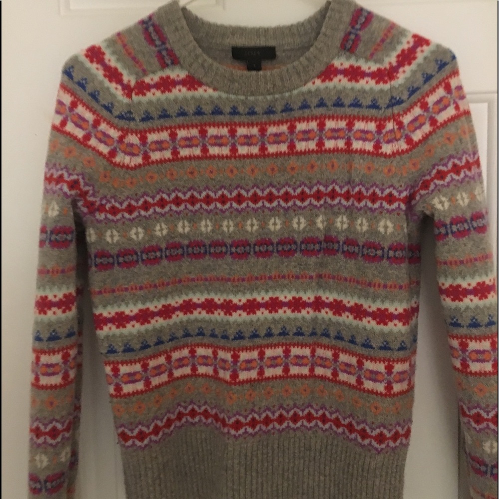 Super cute fair isle wool JCrew sweater
